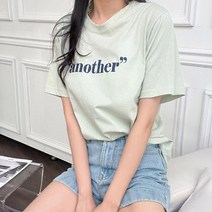 [제이0](3Color)어나더 실켓 면 라운드 반팔 티셔츠