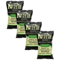 케틀푸즈 포테이토 칩 글루텐 프리, Salt & Fresh Ground Pepper, 4개, 142g