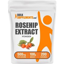 BulkSupplements. com 로즈힙 추출물 파우더 - 로즈 힙 인지 지원 보충제 과일 (500g 1.1파운드), 3.52 Ounce (Pack of 1)