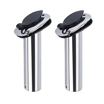 Pebbly Beach 2 PCS Fishing Rod Holder Stainless Steel Boat Flush Mount for Marine Yacht, 30도 2개