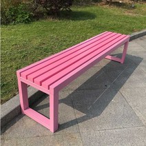 핑크 등받이 없는 공원 벤치 컬러 의자 테라스 마당 조경 정원 2m, 06 핑크 2.2mx40cmx45cm