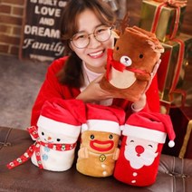 메리크리스마스 무릎담요 선물담요 캠핑 산타 눈덩이 루돌프 소파 여행