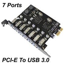 라이저 케이블 킷 pcie PCIE X1 X4 X8 컨트롤러 Epress7 포트 USB 3.0 5Gbps 허브 마더 보드 PC 컴퓨터 데, 01 PCIE Card