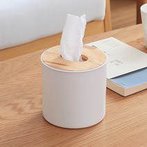 심쿵샵 원목 두루마리 휴지케이스 티슈커버, 원목 원형 티슈케이스