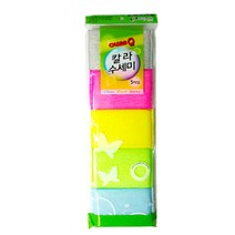 그린피아 크린큐 칼라수세미 5P, 20개, 5매입