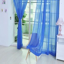 파티션 1Pcs 도어 창 드레이프 패널 깎아 지른 스카프 밸런스 현대 커튼 순수 컬러 얇은 명주 침실 거실, 04 DB