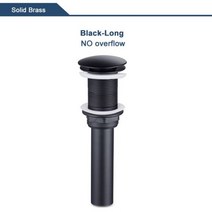 배수트랜치 트렌치커버 하수구커버 스텐배수구 세면대 싱크 팝업 배수 밸브 욕실 새로운 스토퍼 목욕 고정 장치 황동 세트 블랙 크롬 세면기 바운스 필터, Black No overflow_CHINA | 기타