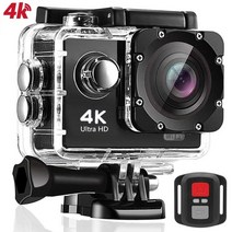 스포츠카메라 HD 녹화 액션 오리지널 4K 스포츠 야외 수중 방수 30fps/170D 헬멧 사이클링 비디오 울트라, 04=Yellow-Telecontrol