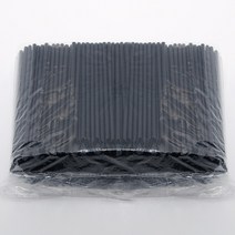 스푼 슬러시 빨대 검정 21cm 500개, 단품, 단품