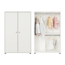 한샘 보나 긴옷형 옷장 80cm, D:화이트_베이지(D)