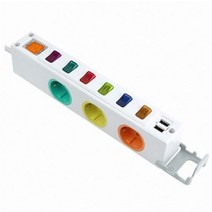 현대일렉트릭 스위블 옆으로 멀티탭 USB멀티탭, 1.5m, 4구