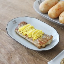 [오반자이] 아우라기 아름다운 우리그릇 쌍희문 고백자 꽃타원 접시 21cm, 쌍희문고백자꽃타원접시21cm[1p]