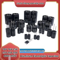 슈퍼캐패시터 알루미늄 전해 커패시터 6.3V 10V 16V 25V 35V 50V 63V 100V 400V 450V 10 47UF 100UF 220UF 330UF 470UF 680U, [81] 100V 100UF 20PCS