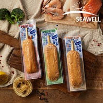 씨웰 프로틴 단백질 어묵바 닭가슴살 다이어트바, 30팩 (연어10+새우10+명태10)