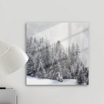 바보사랑 폼아크릴액자38CmX38Cm 겨울날의소나무.꾸밈