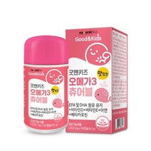 맛있는 내츄럴플러스 굿앤키즈 오메가3 츄어블 뼈건강 혈액순환 유통기한3개월이내, 90정