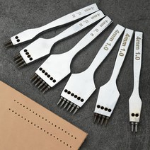 오울그리프 가죽공예 스티치 스탬핑 펀치 타공 수공예, 실버 1.0홀  2+4+6 톱니