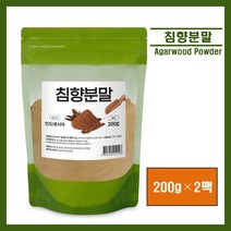 침향 분말 가루 파우더 100% 인도네시아산 침향나무 수지 분말 침향 차 환 tea 메톡시벤젤 알파블레젠 죽 선식 먹는법 추천, 2팩, *영에버그린*침향분말 200g (스푼증정)