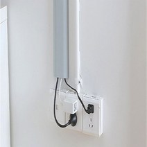 오너클랜 TV 컴퓨터 전기 케이블 전선 정리 쫄대 보호관 가리개, 화이트