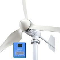 전기발전기 소형발전기 5000w 풍차 터빈 발전기 키트 5kw 전원 3 블레이드 24V 48V MPPT 충전기 컨트롤러 오프 그리드 인버터 시스템 자유로운 에너지, WithHybrid Cotroller + 5000W
