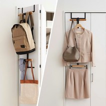 [생활양식] 문틈 가방걸이 백팩 책가방걸이 거치대, 화이트