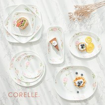 코렐 컨트리로즈 빈티지 2인 4인 6인 10인 혼밥 신혼 그릇 세트, 07원형접시(대)