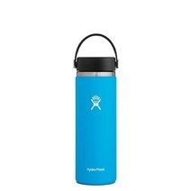 HYDRO FLASK - 하이드로 플라스크 텀블러 물병 플렉스 캡이 있는 하이드로 플라스크 와이드 입 병, 태평양, 20온스