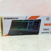 스틸시리즈 APEX 3 에이팩스3 유선 RGB 게이밍 키보드, 기본, 기본