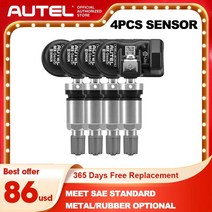 한국 타이어 교체 셀프 가성비 호환 autel mx sensor 433 315mhz 압력, 4x 2in1 고무 ss