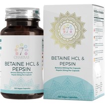 7 Chakras 엔자임 베타인 HCL 120베지캡슐, 1통, 160g