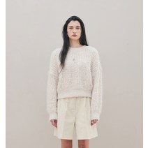 써틴먼스 METAL LOGO KNIT SWEATER (IVORY)