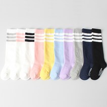 노디자인 삼선 반장 동일 컬러 3켤레 세트 아동 유아 아기 니삭스 반타이즈 반양말 남아 여아 어린이 주니어 키즈 유아동 봄 가을 겨울 양말
