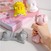 애니멀 손목보호 패드 마우스패드 손목받침 손목보호, 진그레이고양이