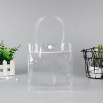 투명 쇼핑백 PVC 어린이집 미니 답례품 유치원 구디백, (2)세로형15 x 20 x 7