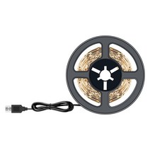 모션센서라이트 배터리 전원 스트립 라이트 led 방수 캐비닛 램프 led 무선 모션 센서 pir 램프 스트립 led 유연한 다이오드 테이프, USB 스트립, 5m 300LED, 차가운 흰색