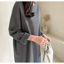 걸스데일리/ 로레슨 슬릿 티셔츠/루즈핏 티셔츠