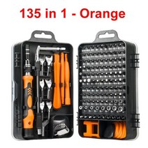 멀티 스크루 드라이버 세트 정밀 자기 스크루 드라이버 비트 pc mobile phone repair screwdrive kit tools torx hex bit handle, 135-오렌지