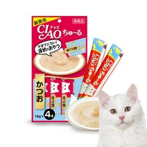 희동이네 고양이 간식 이나바 챠오츄르 4P SC-72 가다랑어맛 10팩