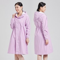 포커스온라이프 여성 패션 레인코트 후드 우의 우비