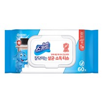 스카트 잘닦이는 살균 소독 티슈 60p, 10개