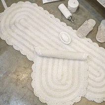 블랑슈아 프렌치 릴리뜨개레이스 소형 러그1P 40X60cm 욕실 주방