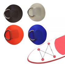직경 6.5cm PVC 라운드 패드 패치 서핑 보드 풍선 보트 뗏목 딩기 카약에 대 한 스테인레스 스틸 D 링, White 6 Piece