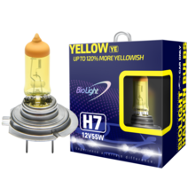차량용 할로겐 램프 옐로우 H7 (1 Set), 2개입, YELLOW