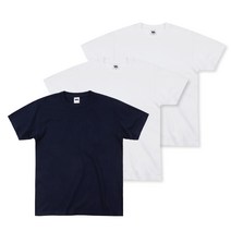 2023 NEW 무지파워 1+1+1 남여공용 베이직 30수 순면 라운드 무지 반팔 티셔츠 3장 세트 4컬러 (3P) 무지반팔