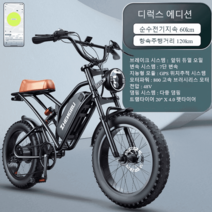 전기자전거 전동 이륜차 국토종주용 서스펜션 풀샥 출퇴근 배달 PAS 산악용 1000W, 디럭스 모터파워 800 48V 항속 120km, 48V, 15AH
