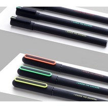 [래드원]0.5mm 잉크펜 문구 사무용품 깔끔한 예쁜글씨 수성펜, 네온사인 잉크펜 타원(색상랜덤)