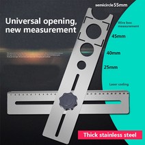 건설자재 건설현장 건설기계 스테인레스 스틸 타일 구멍 로케이터 세라믹 눈금자 집 장식 작업을 위한 조, 한개옵션0