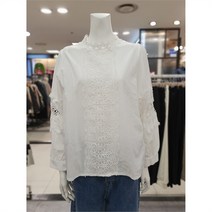 엔코코 엔코코 세이브존01 엔코코 레이스배색 소매볼륨 블라우스 NH18ABL880IVFF (9464172)