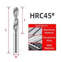전동 핸드 가정용 드릴 세트 굴착 홀 텅스텐 카바이드 비트 티타늄 금속, 2.2mm+HRC45