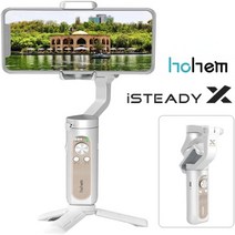 소형 짐벌 셀카스틱 Hohem iStedy X 스마트 폰 Giml 3-xisHndheld Stilizer for iPhone12 11Pro/Mx Mx 삼성, 02 iSteady X White